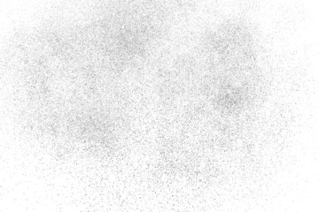 Distressed black texture. Dark grainy texture on white background. Dust overlay textured. Grain noise particles. Rusted white effect. Grunge design elements. Vector illustration, EPS 10.