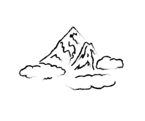 Mountains on a white background. Travel. Vector illustration.