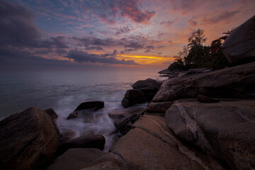 Sea sunsets on Phuket island
