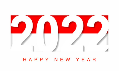 2022 happy new year in indonesia flag, countries 2022 new year collection