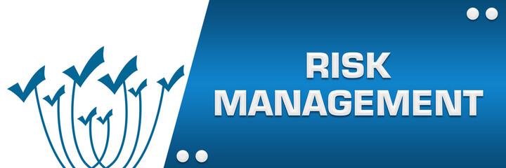 Risk Management Blue Lines Tick Marks On Top Left Horizontal 