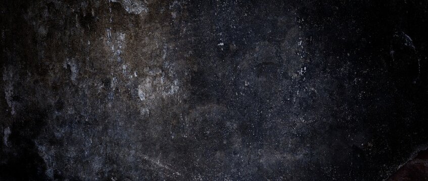 Scary dark cement for the background. old walls full of stains and scratches