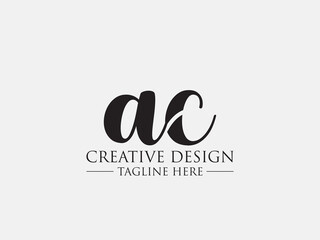 Obraz premium Initials cutting AC Logo Vector Template and luxury logo.