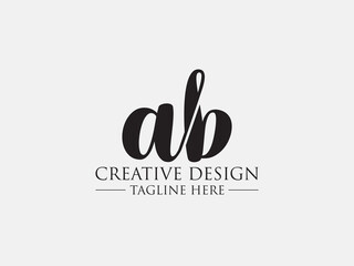 Initials cutting AB Logo Vector Template and luxury logo.