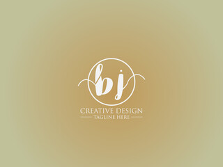  Initials BJ Logo Vector Template and luxury monogram logo.