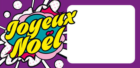 Joyeux Noël carte popart CC 3