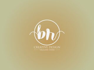  Initials BR Logo Vector Template and luxury monogram logo.