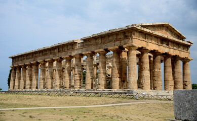 Temple of Neptune-Paestum, an ancient city of Magna Graecia called by the Greeks Poseidonia in...