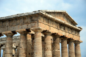 Temple of Neptune-Paestum, an ancient city of Magna Graecia called by the Greeks Poseidonia in...