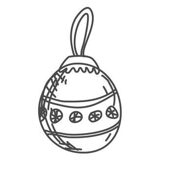 Christmas Ball hand drawn Doodles and sketches