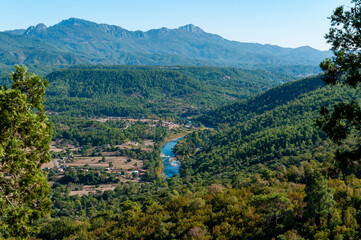 Fototapeta premium Köprülü Kanyon National Park. Bridge and water resources. Manavgat, Antalya, Turkey.
