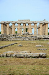 Temple of Neptune-Paestum, an ancient city of Magna Graecia called by the Greeks Poseidonia in...