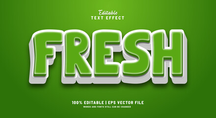 Naklejka premium Fresh lemon editable text effect style 
