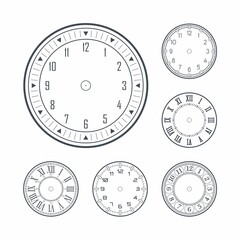 Outline clock face set