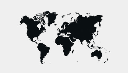 Obraz premium World map. Color vector modern. Silhouette map.