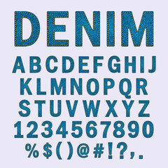 Denim English alphabet