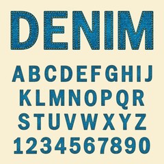 Denim English alphabet