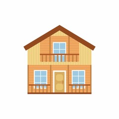 Detailed house in a flat style