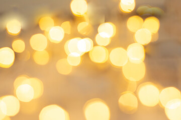 Obraz premium Bokeh. Beautiful New Year bokeh. The Christmas garland glows out of focus.