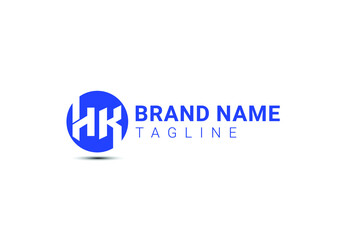 HK Letter Logo And Icon Design Template
