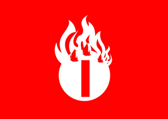 Fire I Letter Logo And Icon Design Template