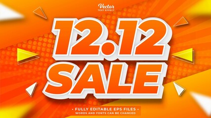 12 12 super sale text effect editable eps cc. words and fonts can be changed - obrazy, fototapety, plakaty