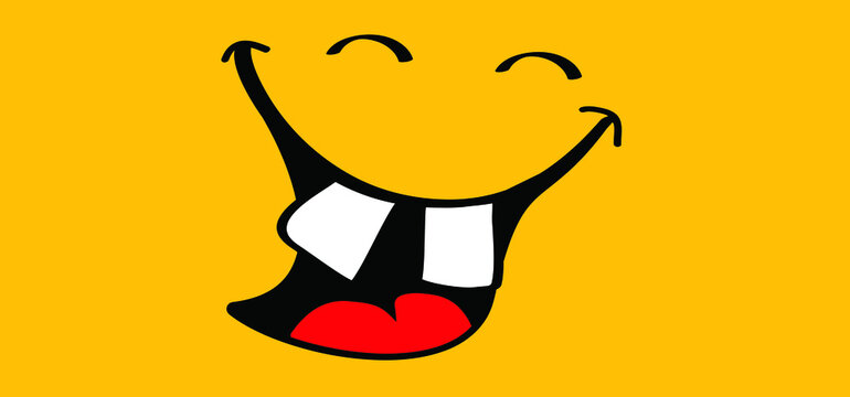 Happy world smile day, smiling National big happiness Fun thoughts emoji face emotion smiley Laughter lip symbol Smiling lips, mouth,  tongue Funny teeth Vector laugh cartoon pattern Lol laughing haha