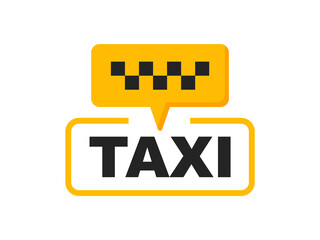 Taxi service badge. Taxi sign. Yellow sticker of taxi calling service. 24/7 service. Vector illustration. © TMvectorart