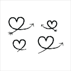 heart set icon vector illustration symbol