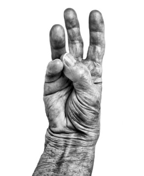 three old hand gesture
