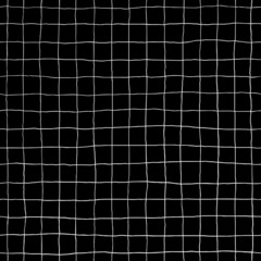 Seamless hand drawn grid pattern. Abstract geometric background with crossing lines.