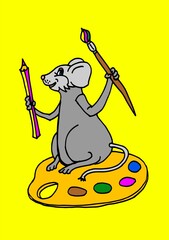 mouse, cartoon,  illustration, animal, drawing, cute, animals, pet, character, funny, fun, humor, nature, symbol, art