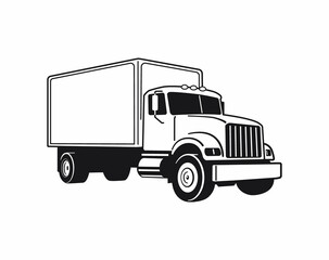 Moving Truck. Cargo Delivery Truck Isolated. Delivery truck. Vector illustration