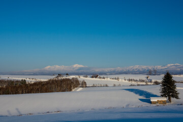Fototapeta na wymiar 日本の田舎の冬景色 