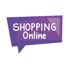 shopping online lettering