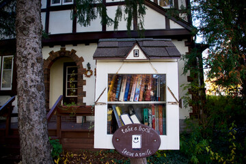 A little free library.