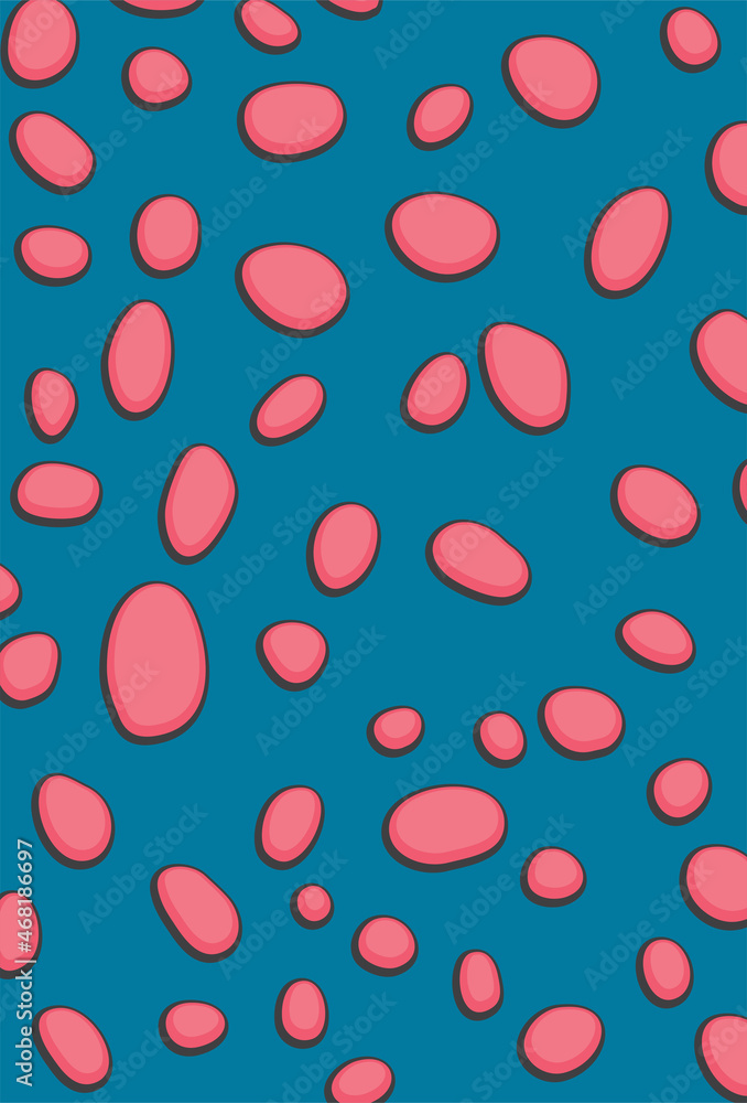 Poster simple background with pink dots pattern