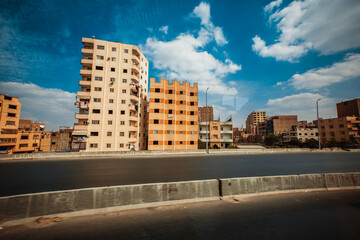 CAIRO / EGYPT -: Streets and buildings of the city of Cairo, the capital of Egypt. Africa - obrazy, fototapety, plakaty