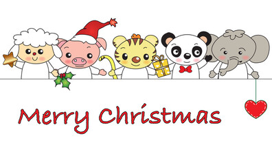 happy animals for christmas