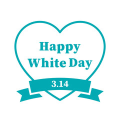 リボン付きハートのフレームイラスト　ホワイトデー　父の日　プレゼント