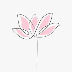 Lotus flower flat icon.