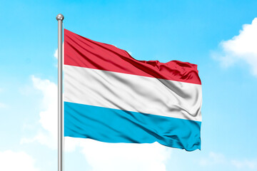 Fototapeta na wymiar Luxembourg Flying Flag