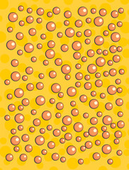 Simple background with orange bubbles pattern