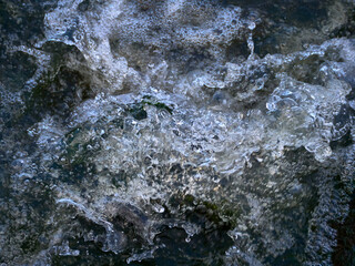 Boiling water in the river