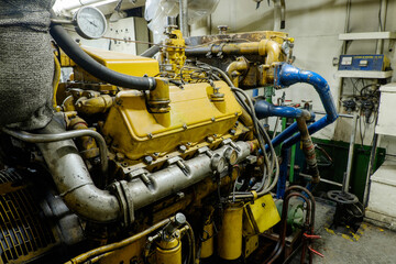 Control room of an extra large retro ship
