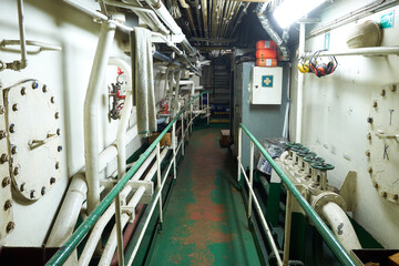 Control room of an extra large retro ship