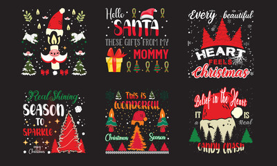 Christmas Ugly Sweater and T Shirt Design 