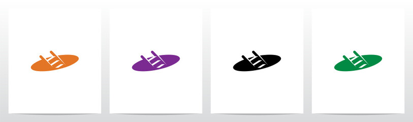 Ladder Into The Letter Logo Design O