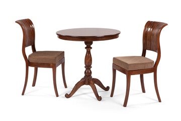 dining table isolated on white background