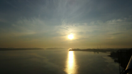 sunrise over the river